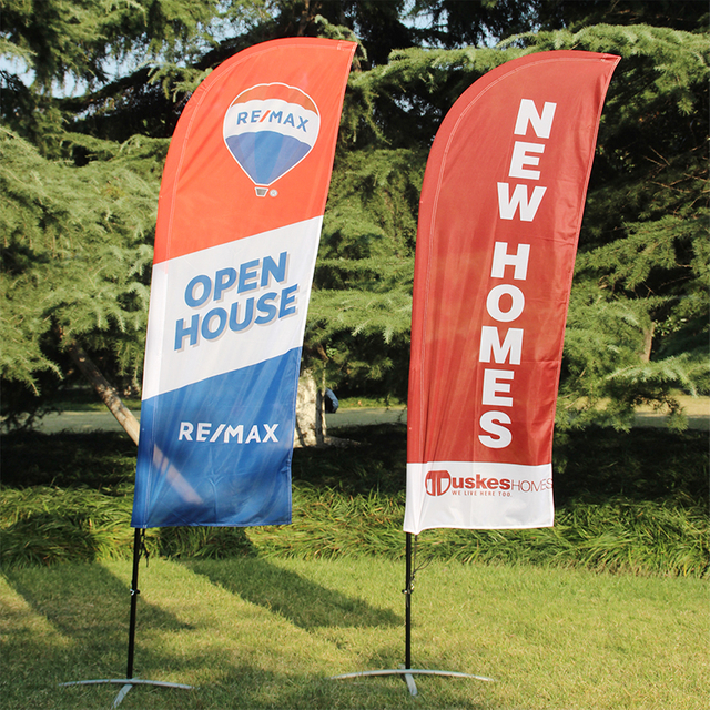 Fiber Glass+aluminum Pole Feather Flags