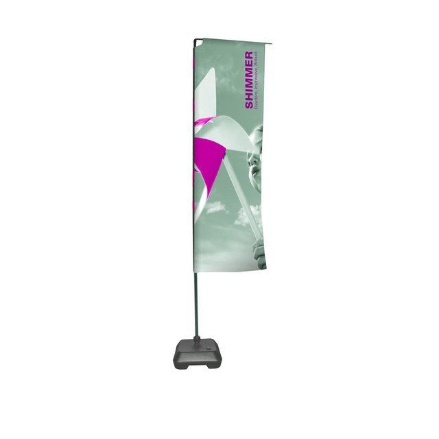 All aluminum Pole Rectangular Flags WR001