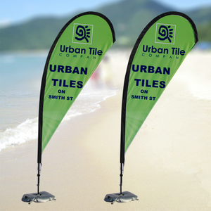 Fiber Glass+aluminum Pole Teardrop Flags WT001