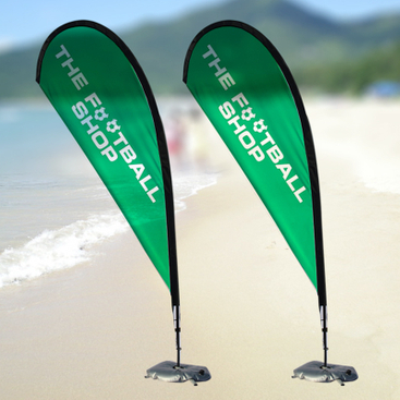 Fiber Glass+aluminum Pole Teardrop Flags WT002