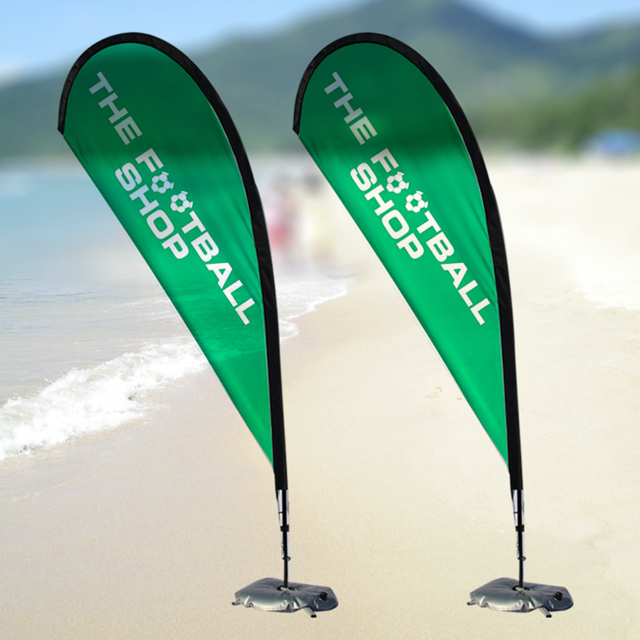 Fiber Glass+aluminum Pole Teardrop Flags WT002
