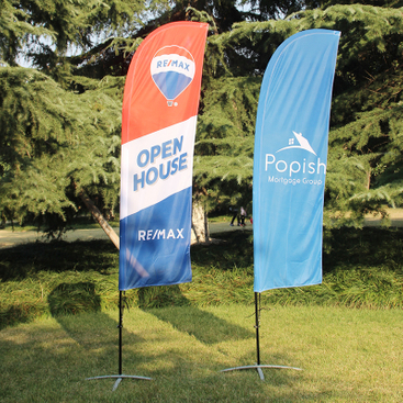 Fiber Glass+aluminum Pole Feather Flags