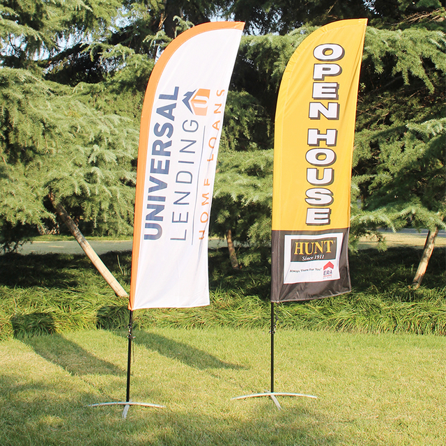 Fiber Glass+aluminum Pole Feather Flags