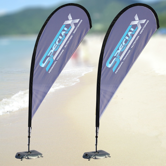 Fiber Glass+aluminum Pole Teardrop Flags WT001