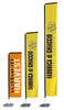 All aluminum Pole Rectangular Flags WR002