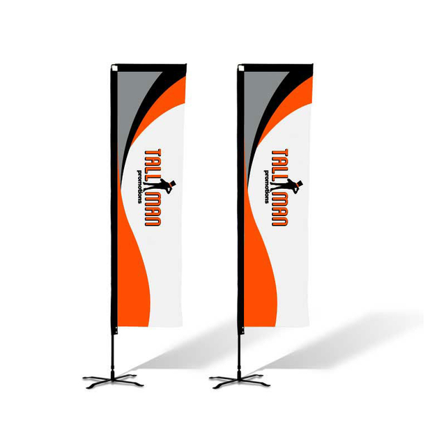All aluminum Pole Rectangular Flags WR001