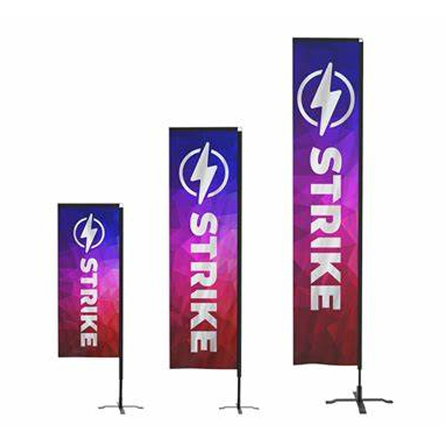 All aluminum Pole Rectangular Flags WR001