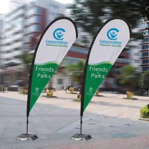 Fiber Glass+aluminum Pole Teardrop Flags WT001