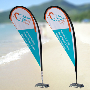 Fiber Glass+aluminum Pole Teardrop Flags WT001