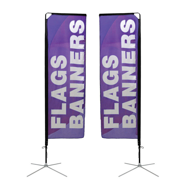 All aluminum Pole Rectangular Flags WR001